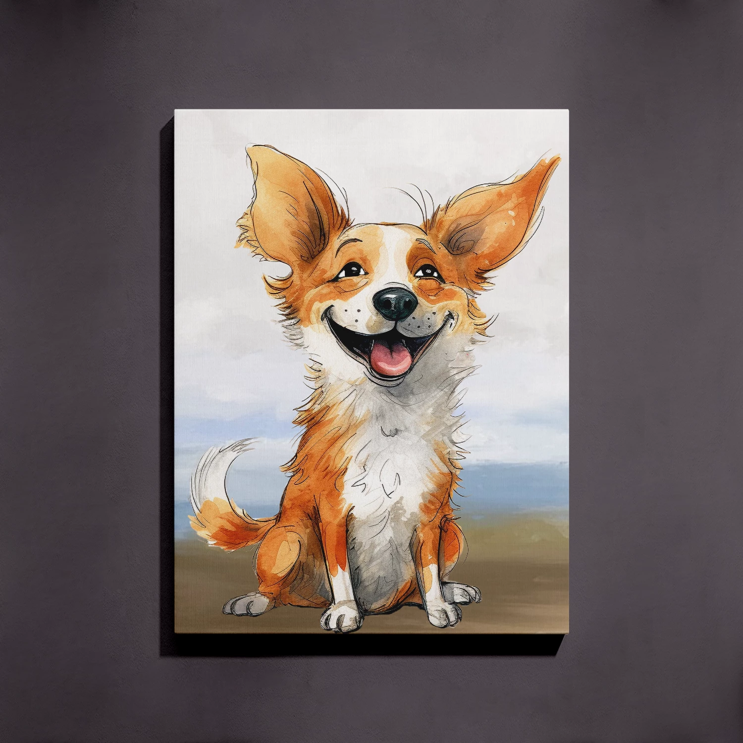 Tablou Canvas Câine Corgi – Decor Artistic cu Personalitate 1 Tablou Canvas Câine Corgi – Decor Artistic cu Personalitate