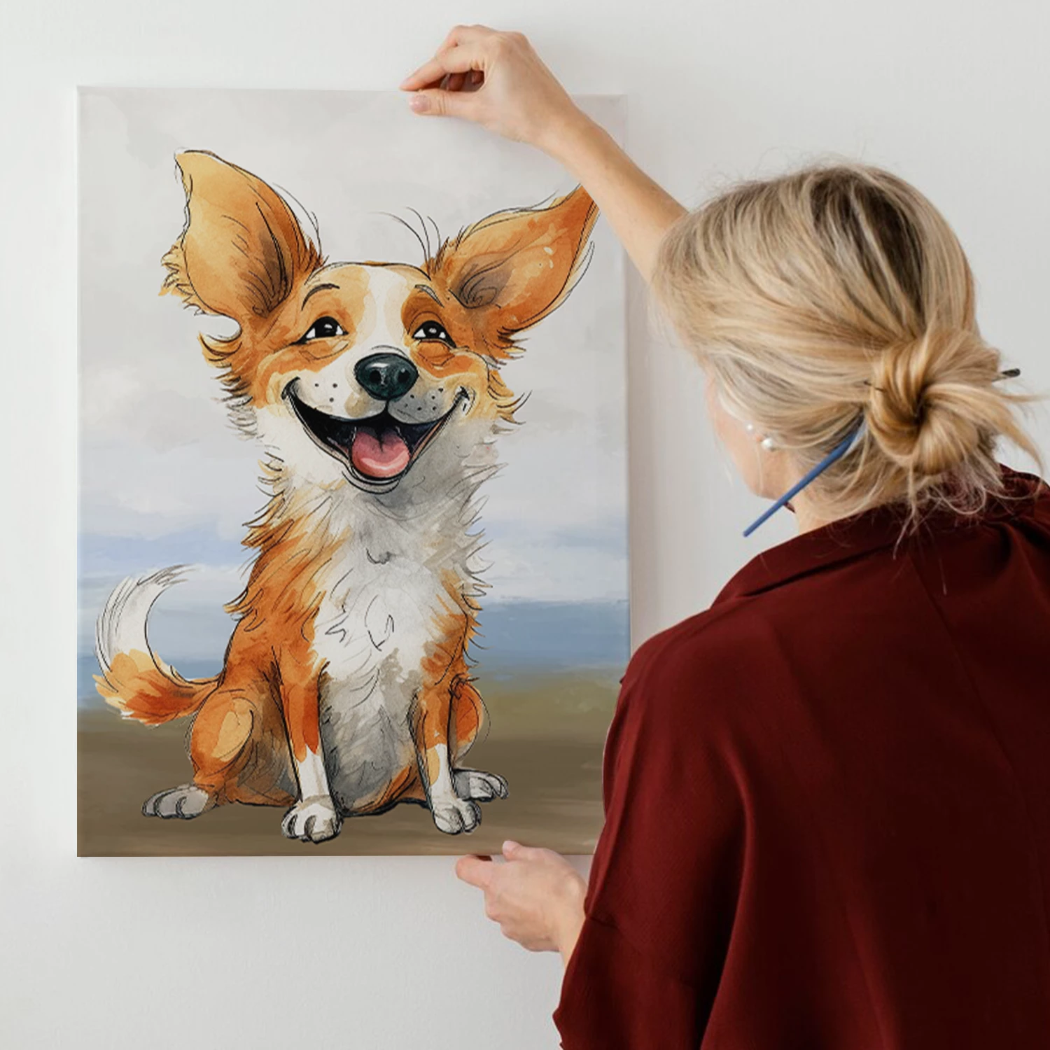 Tablou Canvas Câine Corgi – Decor Artistic cu Personalitate 2 Tablou Canvas Câine Corgi – Decor Artistic cu Personalitate - imagine 2